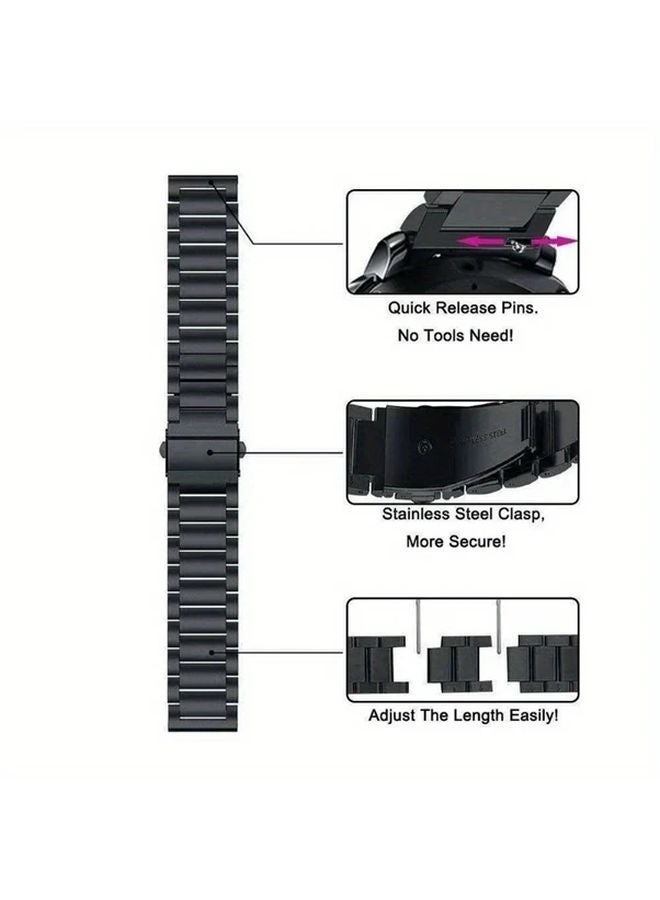 Huawei Watch GT5 46mm TPU Case With Silvery Stainless Steel Metal Strap Bracelet - Image 3